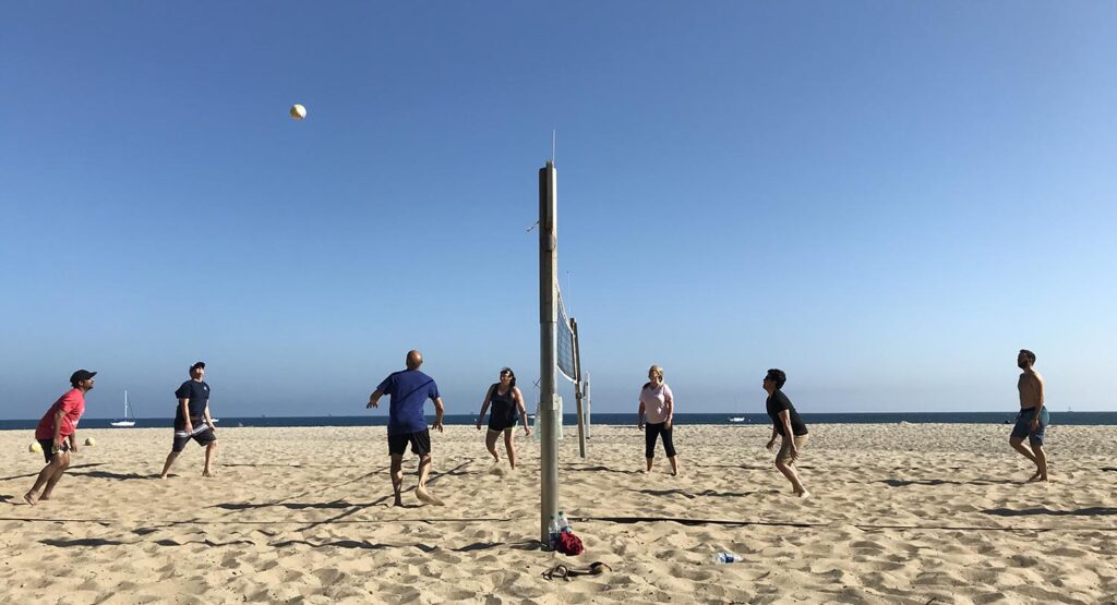Volleyball at East Beach - just down the street from the office.