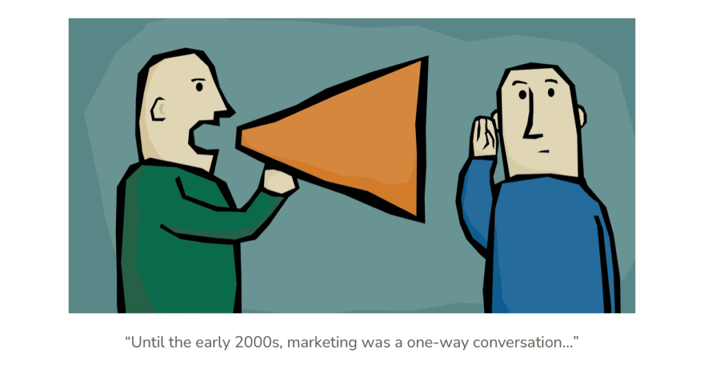 B2B Marketing: Until the early 2000s, marketing was a one-way conversation