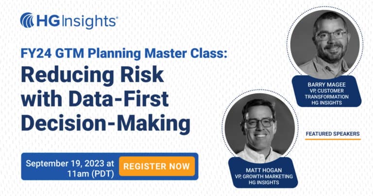 What's the key to crisis-proofing your company next fiscal year? Removing the gut feelings and adopting a scientific approach to your GTM planning. It’s time to put data at the heart of your decision-making. Join this vital master class on Sept 19th to learn how