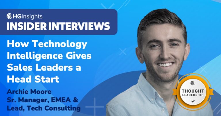 Sales leader Archie Moore, HG Insights’ Senior Manager, EMEA & Lead, Tech Consulting, shares why Technology Intelligence is the missing piece of the puzzle of sales success.