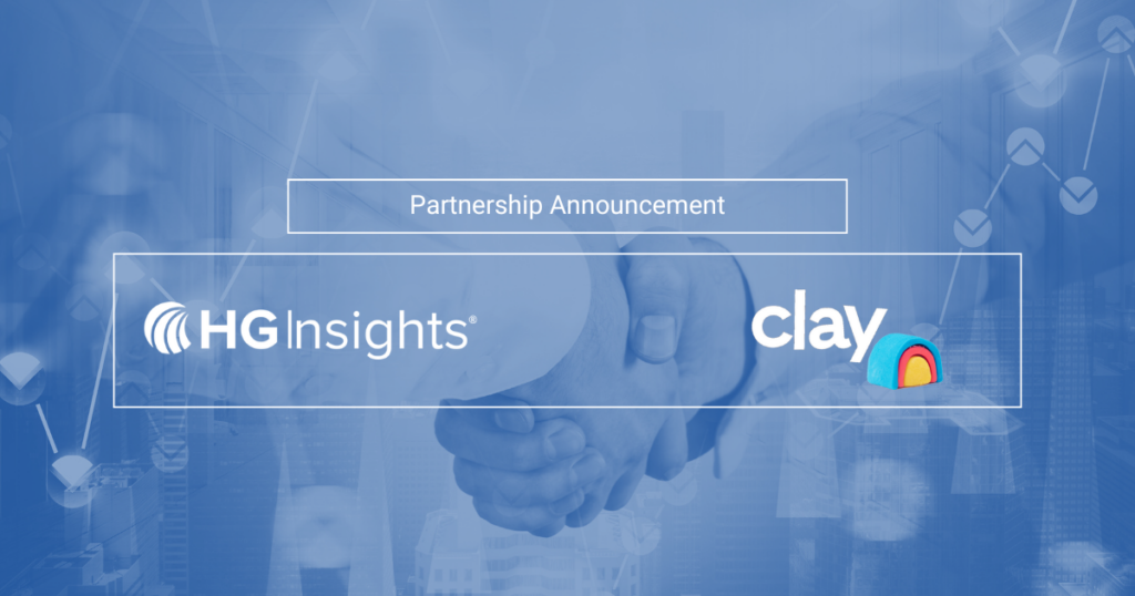 Clay HG Insights partnership announcement