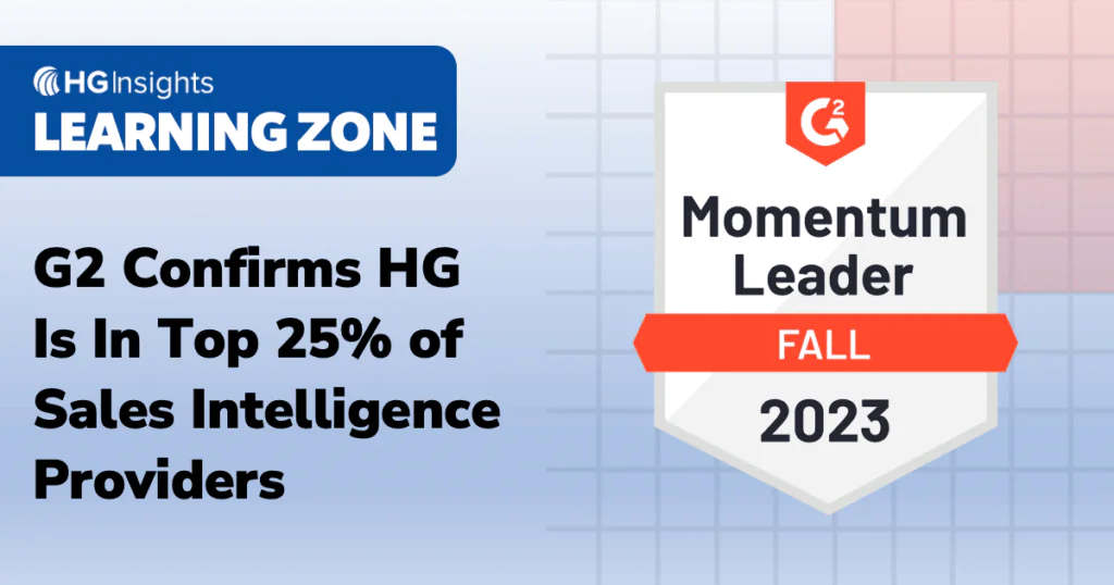 Image: G2 Confirms HG Is In Top 25% of Sales Intelligence Providers