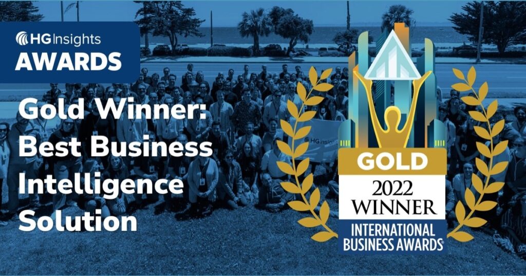 HG Insights’ Market Intelligence Solution Awarded Gold In The “Best Business Intelligence” Category