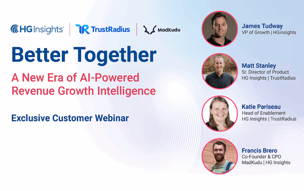 Better Together: A New Era of AI-Powered Revenue Growth Intelligence - HG Insights — HG Insights event banner