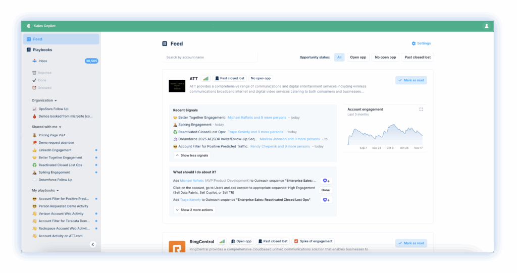 Sales Copilot Feed