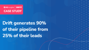 Drift generates 90% of their pipeline from 25% of their leads