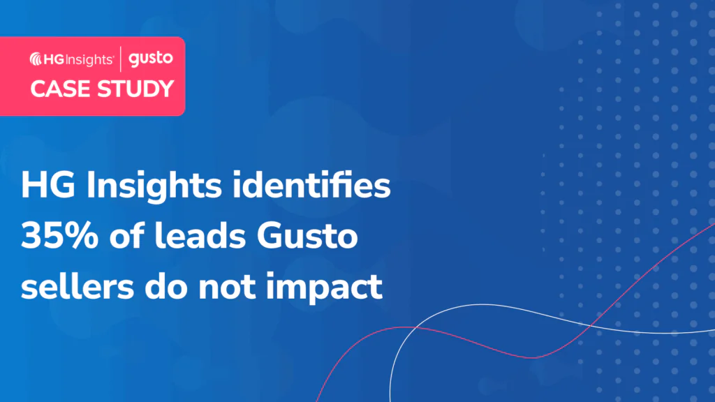 HG Insights identifies 35% of leads Gusto sellers do not impact‍