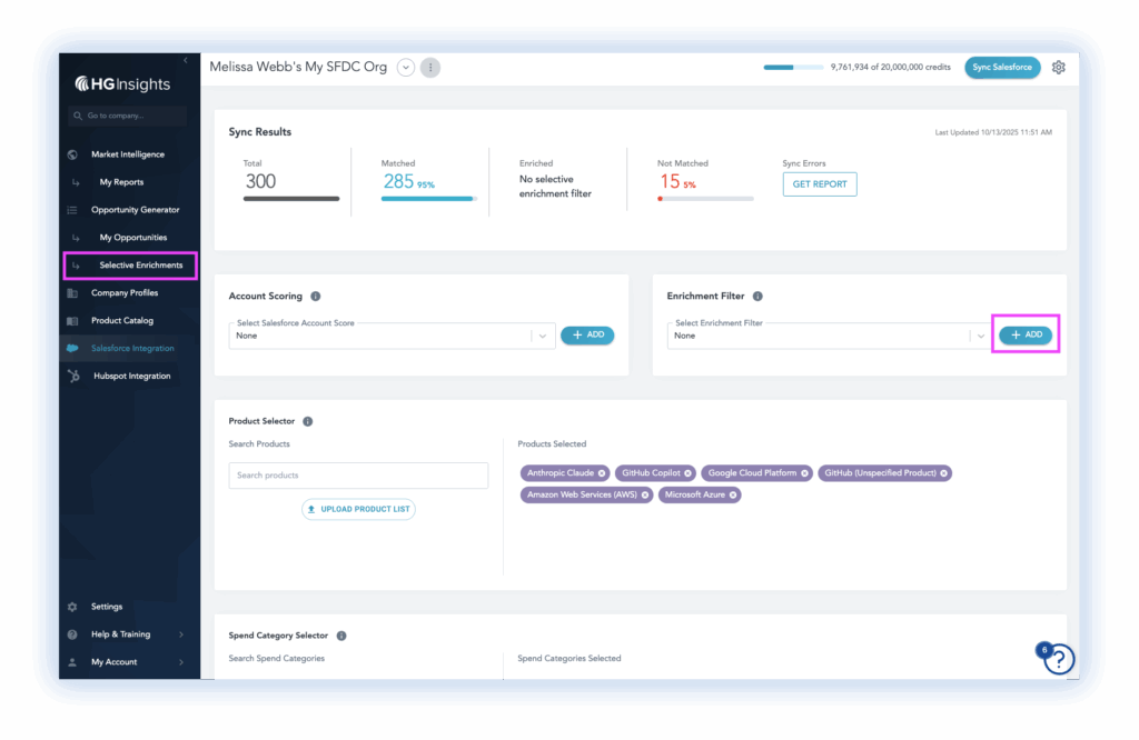 Step 3 Set Save Enrichment Filters