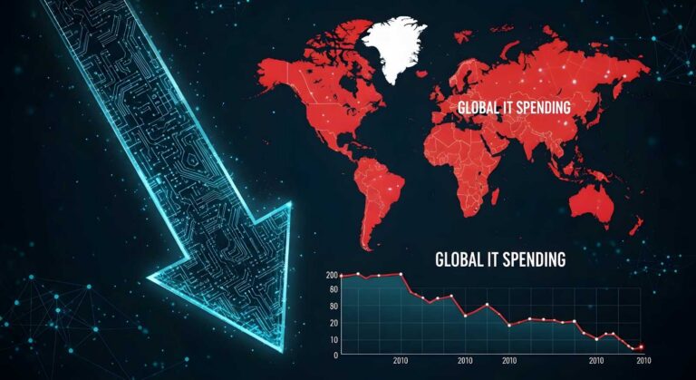 Decline in Global IT Spending A Visual Representation of the Economic Downturn