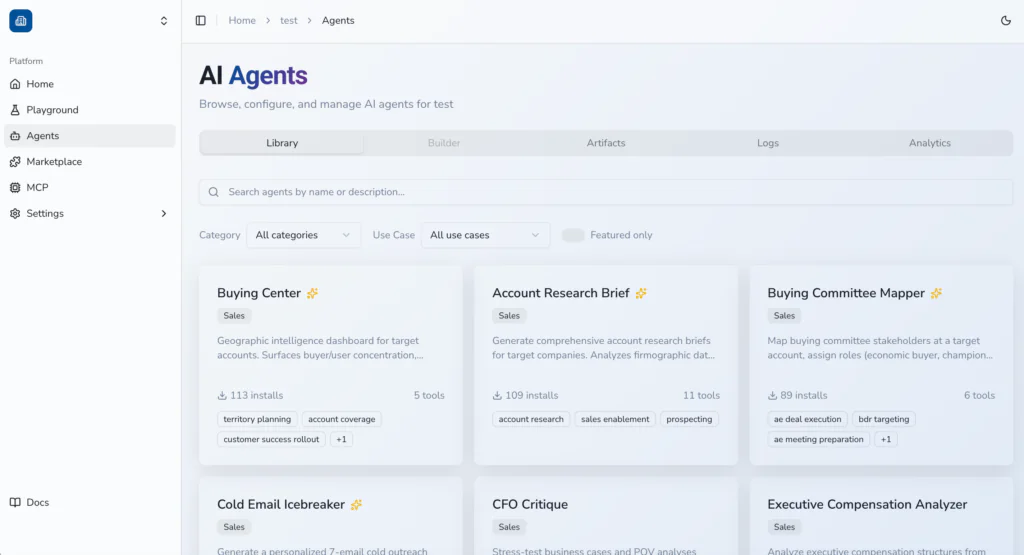 Agent Builder Screenshot