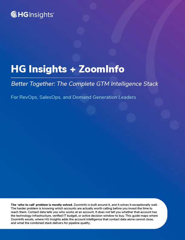 HG Insights Zoominfo Better Together Competitive Guide Th