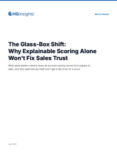 The Glass-Box Shift: Why Explainable Scoring Alone Won’t Fix Sales Trust