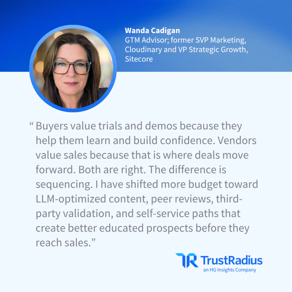 TrustRadius Quote Card Wanda Cadigan
