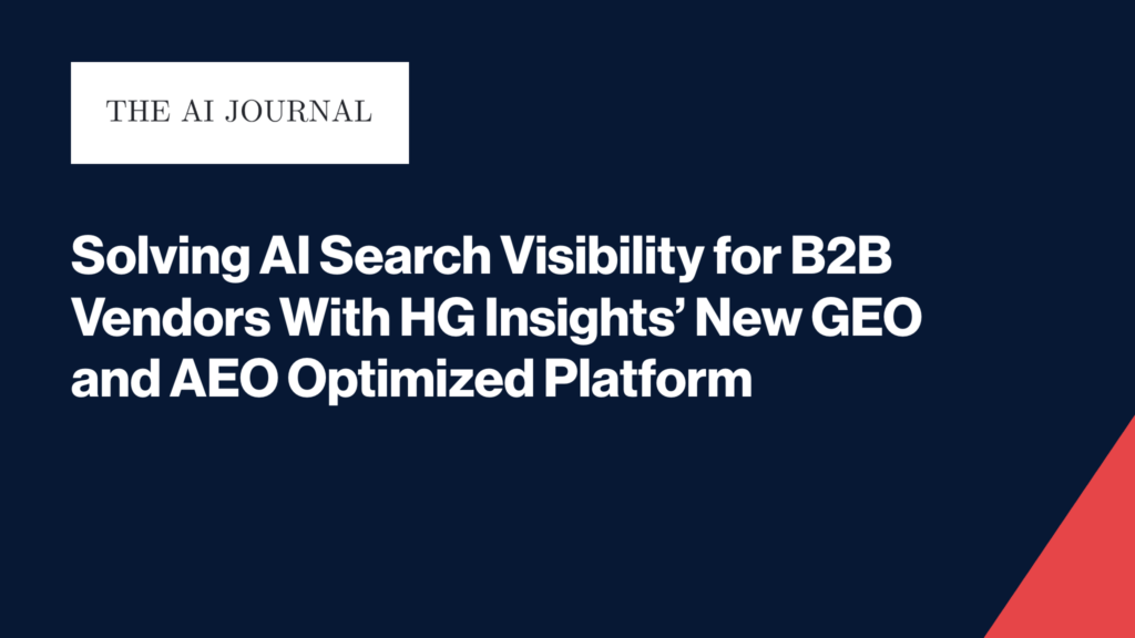 Image: Solving AI Search Visibility for B2B Vendors With HG Insights’ New GEO and AEO Optimized Platform