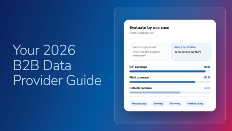 B2B data providers evaluated by use case
