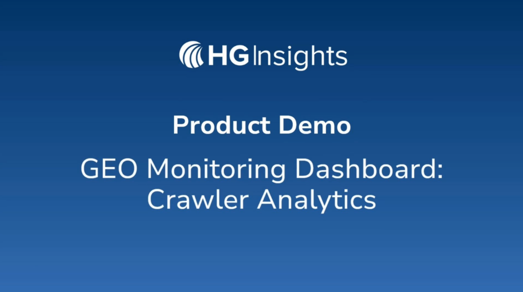 Image: HG Customer Voice GEO Monitoring: Crawler Analytics Highlight