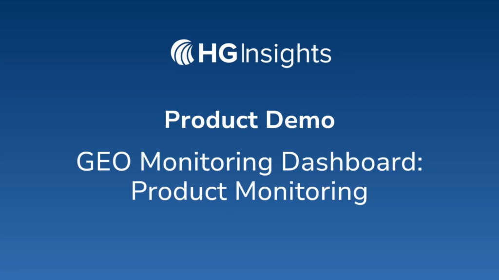 Image: HG Customer Voice GEO Monitoring: Product Monitoring Highlight