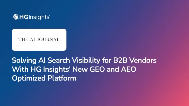 Image: Solving AI Search Visibility for B2B Vendors With HG Insights’ New GEO and AEO Optimized Platform
