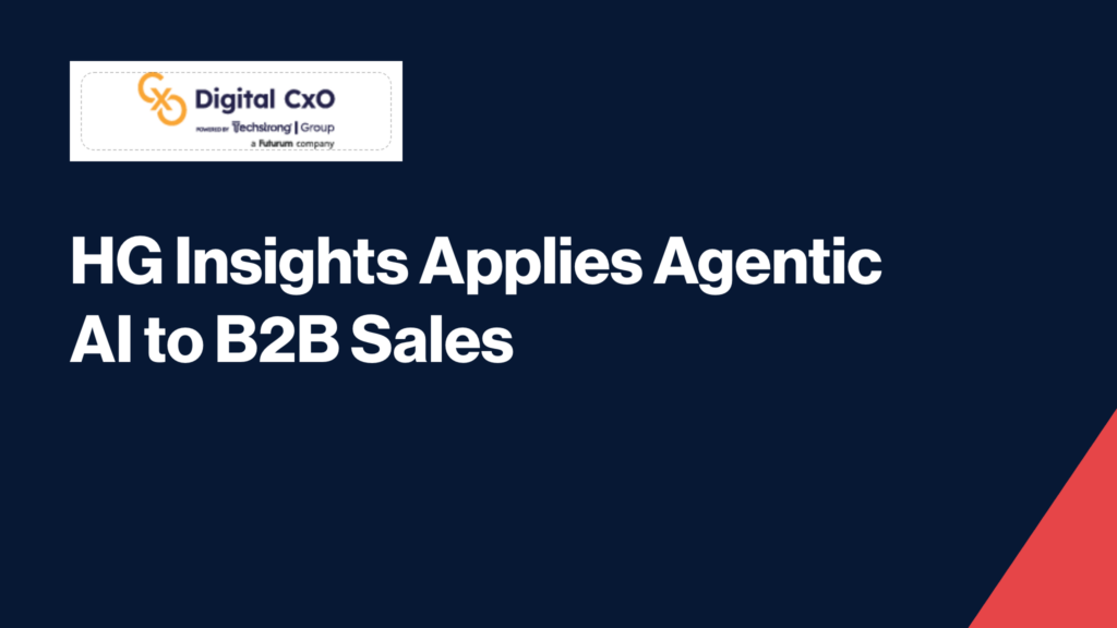 Image: HG Insights Applies Agentic AI to B2B Sales