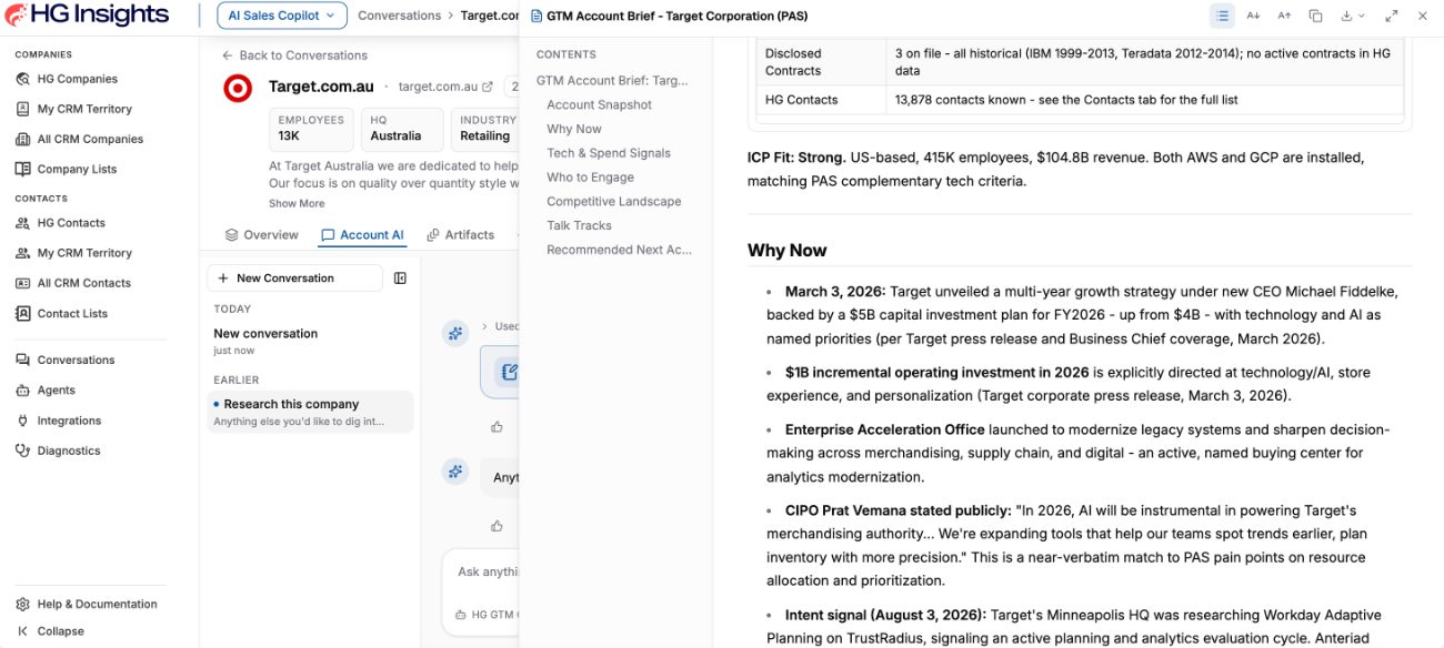 Sales Copilot Account and Contact Research