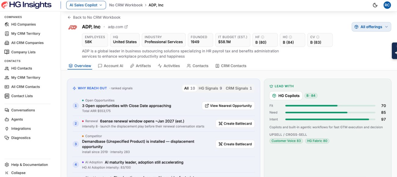 Sales Copilot Contextual Account Signals