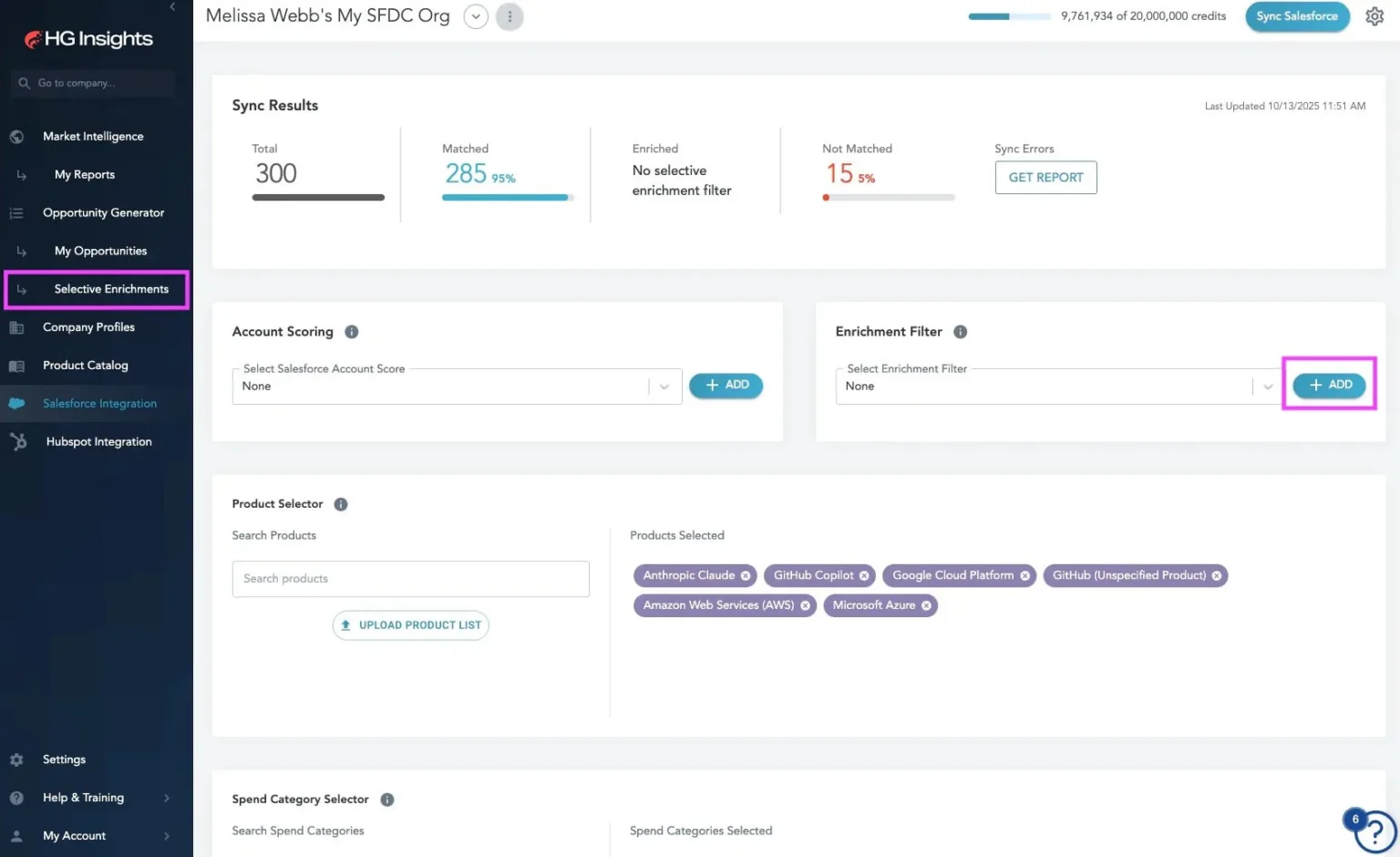 Enrich CRM and MDM records with comprehensive technographic, firmographic, spend, and buyer intent data to sharpen segmentation and outreach.