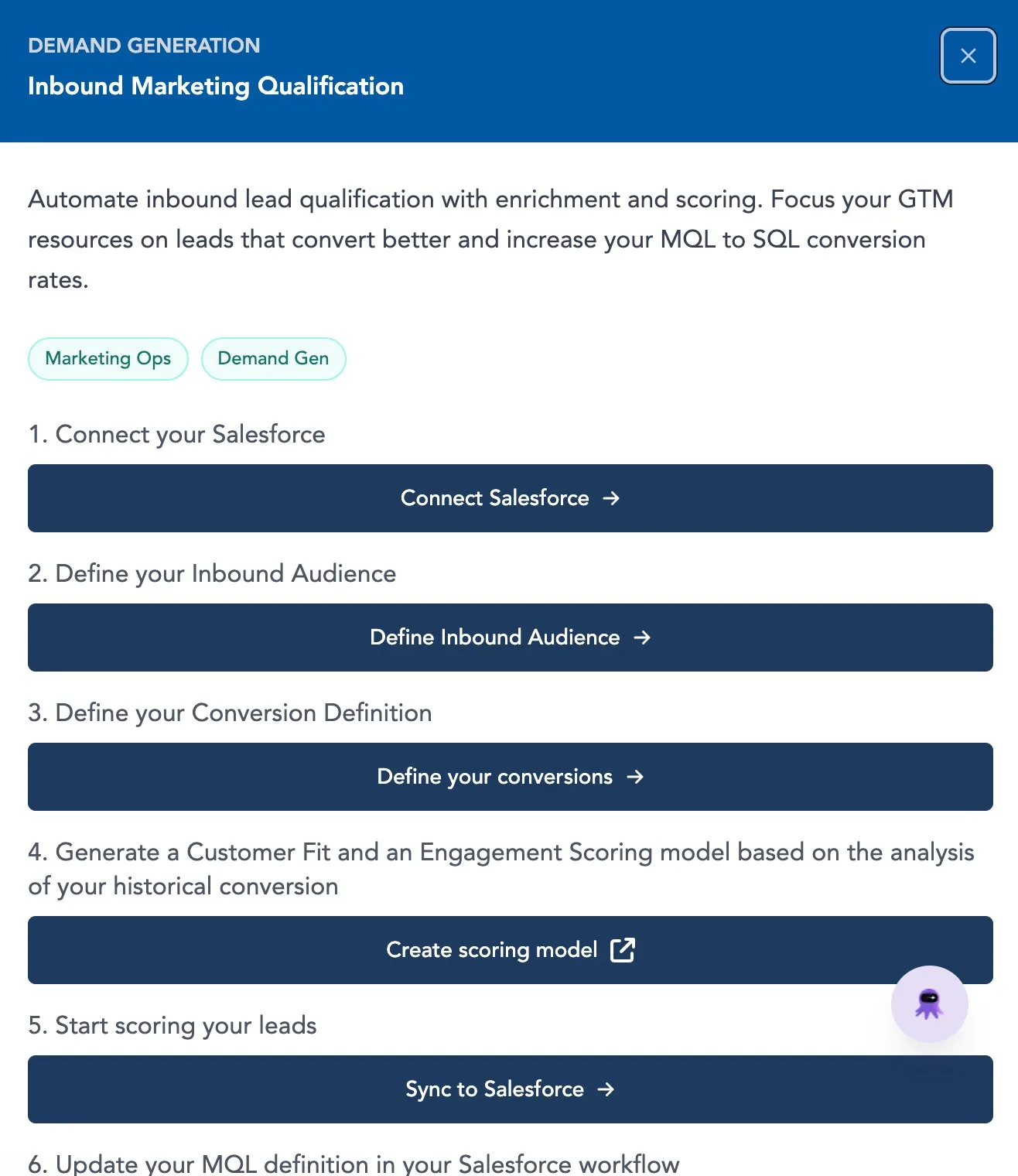 Customer Fit and Likelihood to Buy scores combined into a lead grade